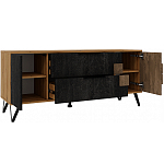 ТВ-тумба с  2-мя ящиками и закрытыми полками Stone Effect варинант исполнения - 3 | Loft Concept в Саратове