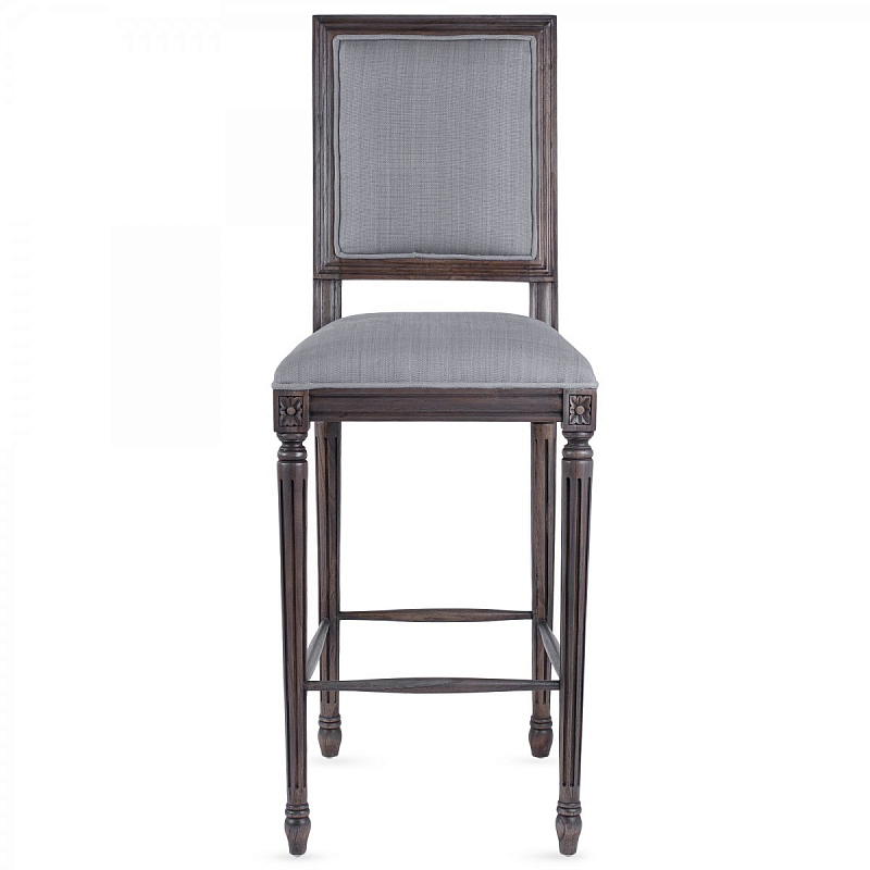 Барный стул JACOB bar stool Gray Linen Дерево Темно-Серый Серый Барный стул JACOB bar stool Gray Linen Дерево Темно-Серый Серый в Саратове | Loft Concept