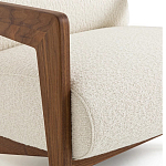 Кресло с обивкой из белого букле Armchair White Boucle варинант исполнения - 3 | Loft Concept в Саратове