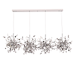 Люстра подвесная из четырех частей с металлическими круглыми элементами Terzani Argent варинант исполнения - 3 | Loft Concept в Саратове