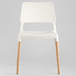 Пластиковый стул на ножках из массива бука Ferret White 4 шт варинант исполнения - 3 | Loft Concept в Саратове
