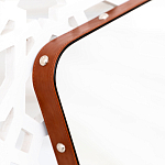 Зеркало прямоугольное в металлической раме с кожаной отделкой Loft in Reflection варинант исполнения - 4 | Loft Concept в Саратове