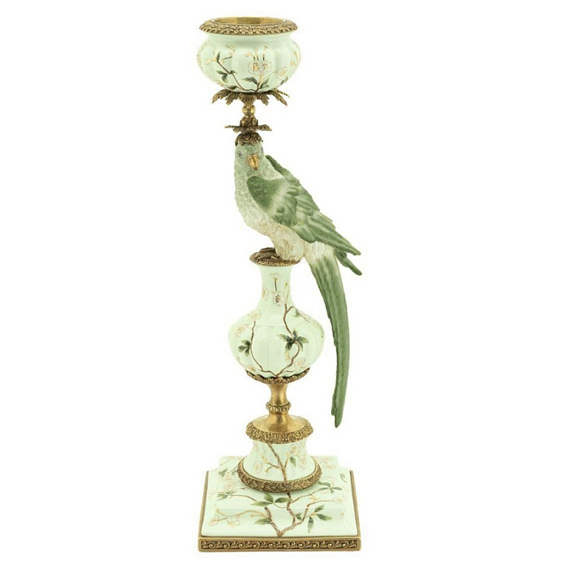 Подсвечник Candleholder Parrot Atlantide Green Зеленый Бронза Подсвечник Candleholder Parrot Atlantide Green Зеленый Бронза в Саратове | Loft Concept
