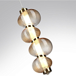 Подвесной светильник с 4-мя рифлеными стеклянными шарами Marcelh Light варинант исполнения - 9 | Loft Concept в Саратове