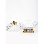 Конфетница из прозрачного рельефного стекла Eden Garden варинант исполнения - 4 | Loft Concept в Саратове