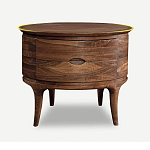 Прикроватный столик из дерева с 2-мя ящиками Moon Walnut Furniture варинант исполнения - 6 | Loft Concept в Саратове