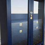 Дизайнерский шкаф витрина Elsa Dreams Blue с 4-мя ящиками варинант исполнения - 4 | Loft Concept в Саратове