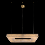 Люстра с квадратным каменным плафоном Calcite Square Light варинант исполнения - 1 | Loft Concept в Саратове