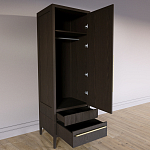 Узкий Шкаф Primo с 2 выдвижными ящиками Темный орех варинант исполнения - 7 | Loft Concept в Саратове