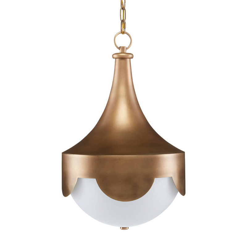 Подвесной светильник светодиодный с каркасом в форме купола Lantern under the Dome Золотой Белый Подвесной светильник светодиодный с каркасом в форме купола Lantern under the Dome Золотой Белый в Саратове | Loft Concept