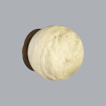 Настенно-потолочный светильник с плафоном в форме шара из алебастра Cryptocrystalline Stone варинант исполнения - 3 | Loft Concept в Саратове