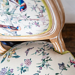 Стул из массива бука бежевый с изображением птиц и цветов Beige Green Chinoiserie Birds Garden Chair варинант исполнения - 5 | Loft Concept в Саратове