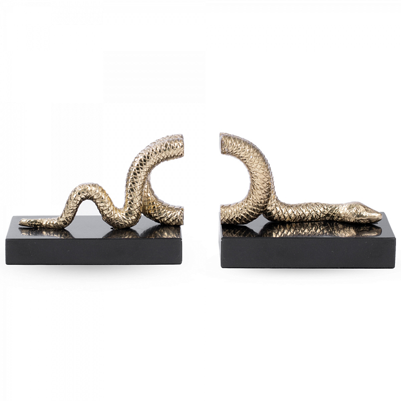 Держатель для книг Golden Snake Черный Золотой в Саратове | Loft Concept 