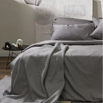 Плед из шерсти мериноса серого цвета 130×180 см Gray Waves варинант исполнения - 7 | Loft Concept в Саратове