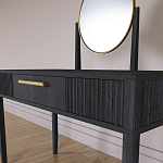 Туалетный Стол с зеркалом Primo Черный дуб варинант исполнения - 5 | Loft Concept в Саратове
