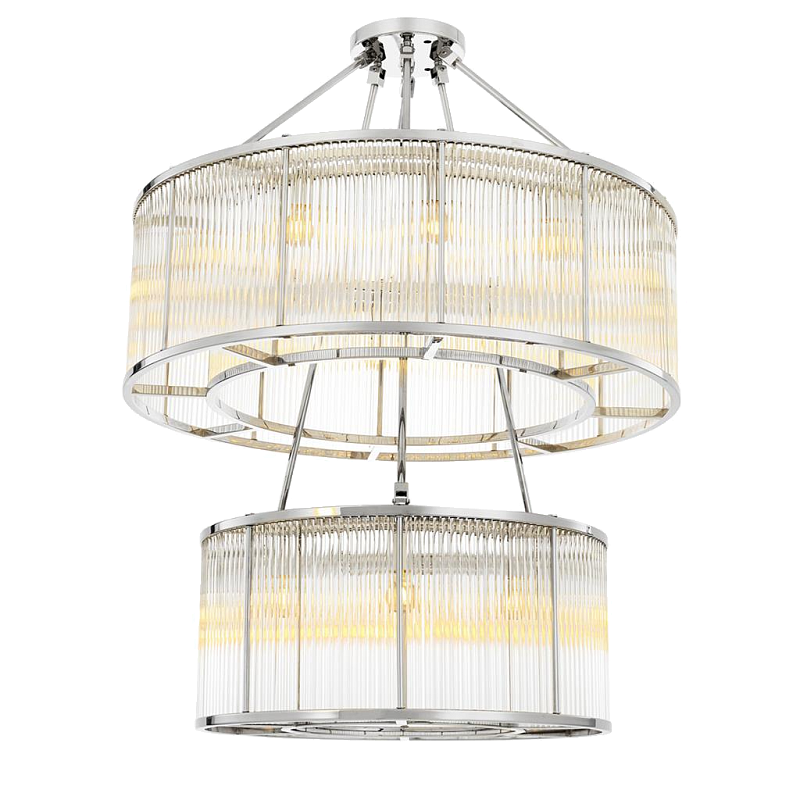 Люстра Chandelier Bernardi Nickel Никель Прозрачный в Саратове | Loft Concept 