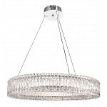 Люстра подвесная круглая из прозрачного хрусталя с корпусом из металла цвета хром Selfsufficient варинант исполнения - 5 | Loft Concept в Саратове