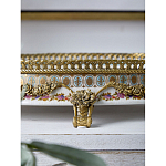 Чаша с цветочным орнаментом на бронзовых ножках Eden Garden варинант исполнения - 4 | Loft Concept в Саратове