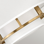 Потолочный светильник с двухслойным белым текстильным абажуром Hinkley варинант исполнения - 18 | Loft Concept в Саратове