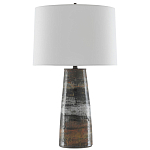 Настольная лампа с конусовидным тканевым абажуром Rock варинант исполнения - 1 | Loft Concept в Саратове