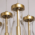 Люстра с 9-ю прозрачными стеклянными плафонами в форме капли Lucid Rain  варинант исполнения - 8 | Loft Concept в Саратове