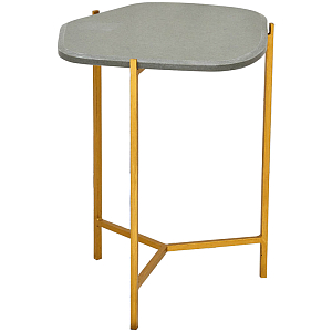 Приставной стол с серой каменной столешницей Tuan Side Table Grey