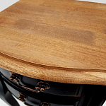 Тумба прикроватная из массива березы с 2-мя ящиками в стиле прованс Vintage варинант исполнения - 6 | Loft Concept в Саратове