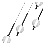 Люстра светодиодная каскадная с 4-мя сферическими стеклянными плафонами Splatter варинант исполнения - 4 | Loft Concept в Саратове