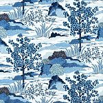 Ткань Blue landscape синий пейзах T3-89 варинант исполнения - 1 | Loft Concept в Саратове