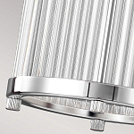 Подвесной светильник цвета хром с рифленым стеклянным цилиндрическим плафоном в современном стиле Feiss варинант исполнения - 6 | Loft Concept в Саратове