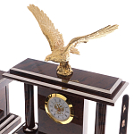 Настольный письменный набор из природного камня обсидиана с декором в виде орла Golden Eagle варинант исполнения - 2 | Loft Concept в Саратове