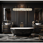 Люстра овальная с мозаичным хрустальным оформлением Sparks of Crystal варинант исполнения - 3 | Loft Concept в Саратове