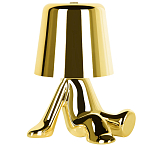 Настольная лампа фигурная золотого цвета с гладким абажуром Высота 17 см Sophia варинант исполнения - 2 | Loft Concept в Саратове
