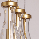 Люстра с 7-ю прозрачными плафонами из стекла в форме капли Lucid Rain  варинант исполнения - 9 | Loft Concept в Саратове