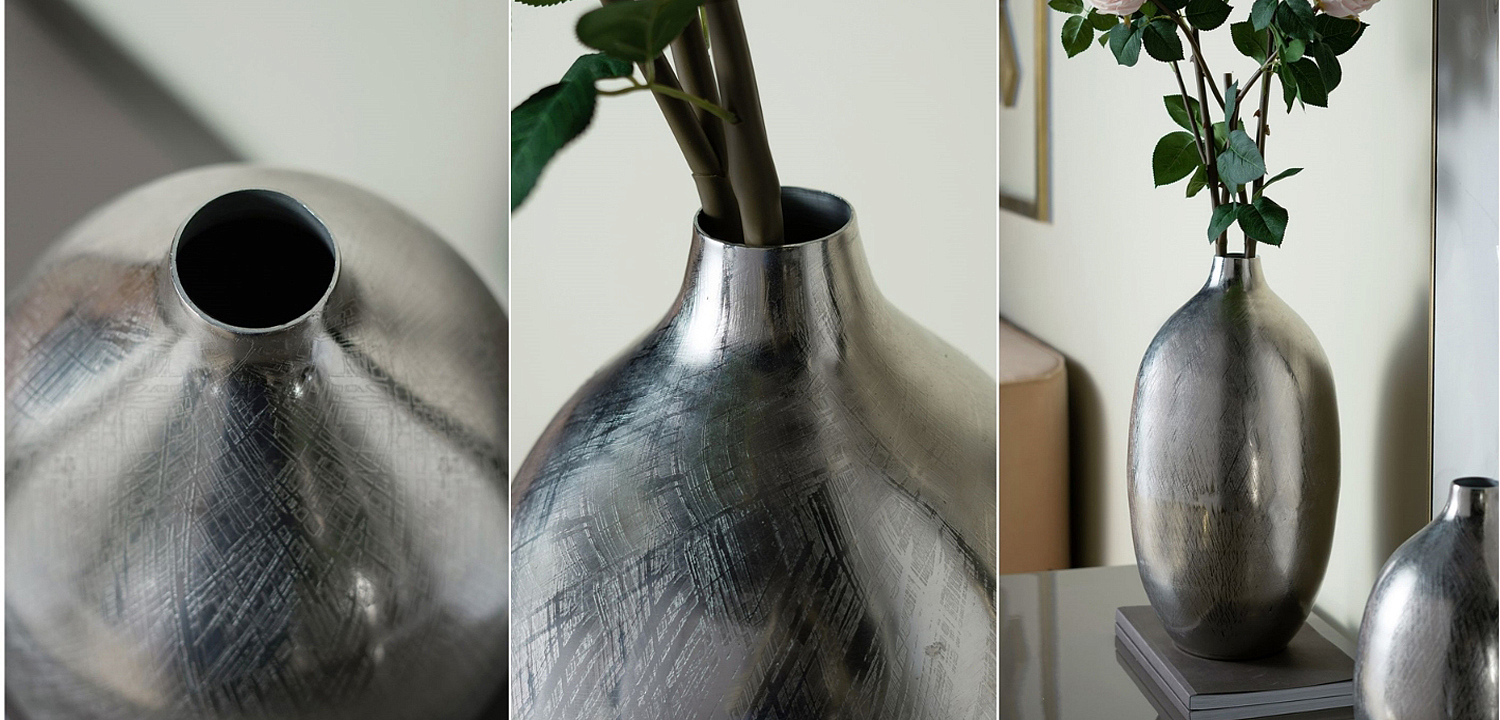 Ваза Silvian Vase silver Ваза Silvian Vase silver - Loft-Concept в Саратове