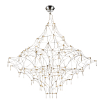 Люстра с тонким металлическим каркасом цвета хром Quasar варинант исполнения - 1 | Loft Concept в Саратове