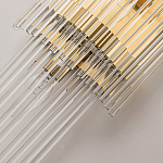 Бра с золотистым основанием и прозрачными трубками Nembus варинант исполнения - 3 | Loft Concept в Саратове