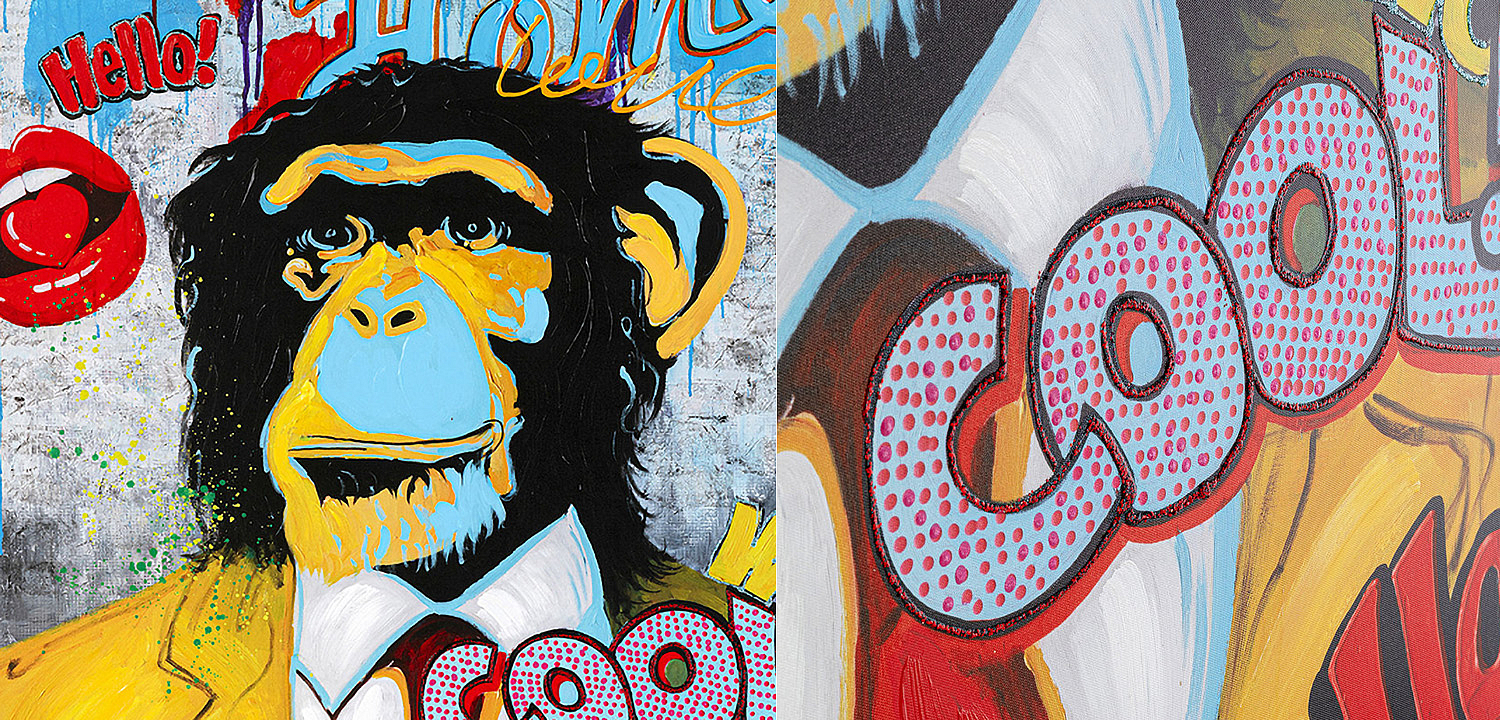 Картина Monkey multicolor Картина Monkey multicolor - Loft-Concept в Саратове