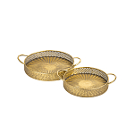 Поднос железный Gold Mesh варинант исполнения - 2 | Loft Concept в Саратове