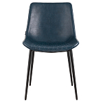 Стул с обивкой из экокожи темно-синего цвета RHOMBUSES UPHOLSTERY варинант исполнения - 2 | Loft Concept в Саратове