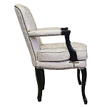 Кресло c растительным орнаментом Aubrey Classical Armchair beige jacquard варинант исполнения - 1 | Loft Concept в Саратове