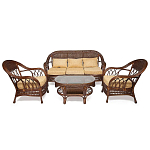 Комплект уличной мебели из ротанга Clara коричневый варинант исполнения - 1 | Loft Concept в Саратове