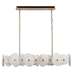 Люстра подвесная линейная с текстурированными мраморными элементами Marble square варинант исполнения - 1 | Loft Concept в Саратове