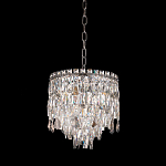 Люстра круглая с хрустальными подвесками на серебряном каркасе Roul Crystal Light варинант исполнения - 8 | Loft Concept в Саратове