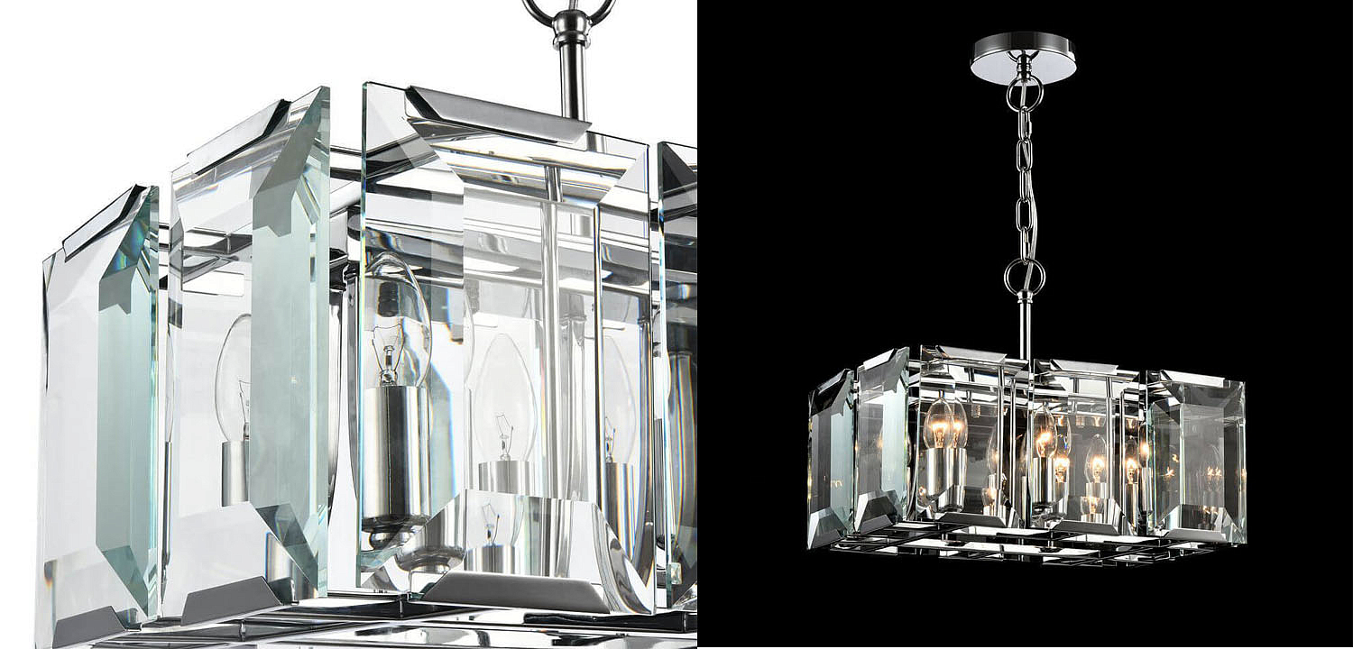Люстра Harlow Crystal Square Chandelier chrome 6 Люстра Harlow Crystal Square Chandelier chrome 6 - Loft-Concept в Саратове