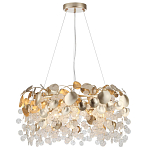 Люстра с декоративными подвесками из прозрачного стекла в форме монеток FAIRYTREE Light варинант исполнения - 7 | Loft Concept в Саратове