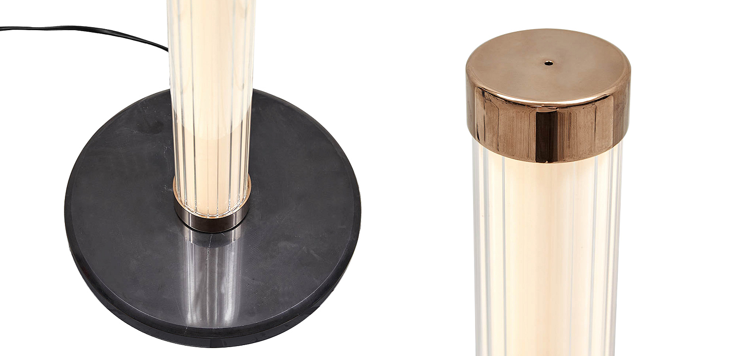 Дизайнерский торшер CANVAS GLASS TUBE FLOOR LAMP Дизайнерский торшер CANVAS GLASS TUBE FLOOR LAMP - Loft-Concept в Саратове