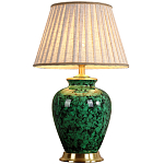 Настольная лампа с абажуром Beige Green Malachite Lampshade варинант исполнения - 1 | Loft Concept в Саратове