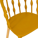 Пластиковый стул на ножках из массива бука Ferret Spiral Mustard варинант исполнения - 4 | Loft Concept в Саратове