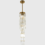 Многоярусная люстра с прямоугольными хрустальными подвесками Allard Crystal Chandelier 3 варинант исполнения - 3 | Loft Concept в Саратове
